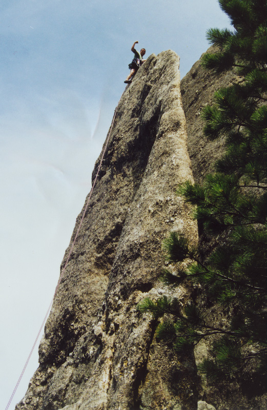 Me On Top Of Gossamer, One Of My First Lead Climbs